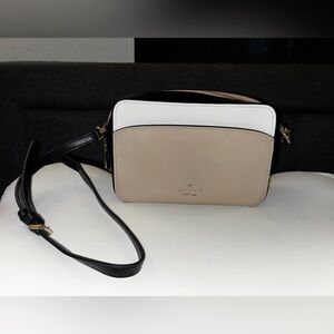 Kate Spade Beige and White Crossbody Bag